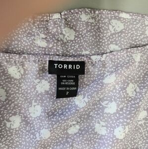 Torrid Light Purple Floral Blouse
